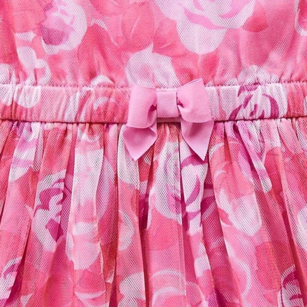 Gymboree Pink Floral Mesh Short Sleeve Dress Set Baby Girl‎ size 6-12 mo NWT - Picture 6 of 8